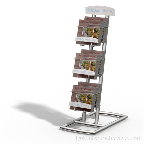 Fashion magazine shelf customized size book or cd display types of acrylic book display